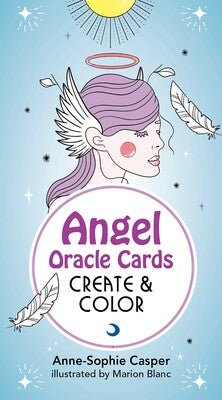 Angel Oracle Cards: Create and Color 33 Customizable Cards and Step-by-Step Guidebook for Guidance and Self-Reflection