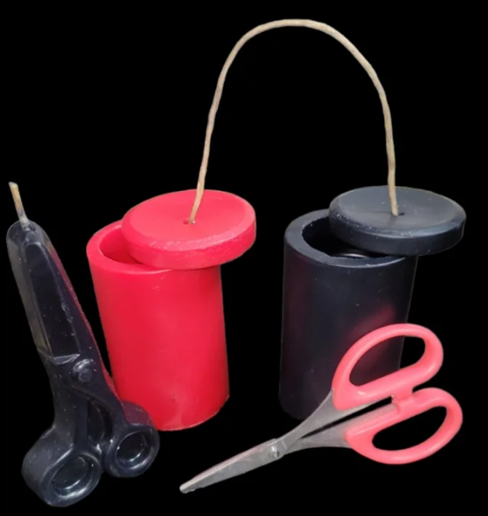 Loadable Red/Black Cord Cutting Candle Kit