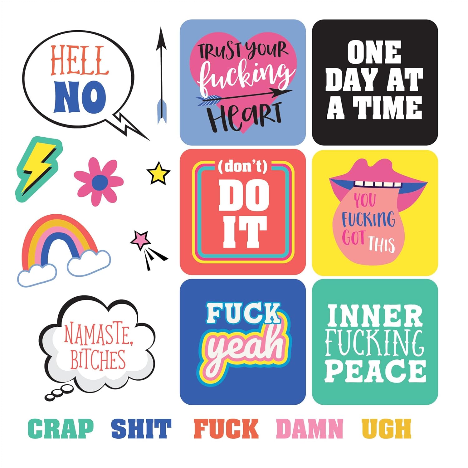 Inner F*cking Peace Sticker Book: A Sticker Book to Let Sh*t Go and Shine