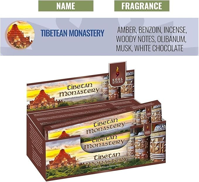 Tibetan Monastery Natural Masala Incense Sticks