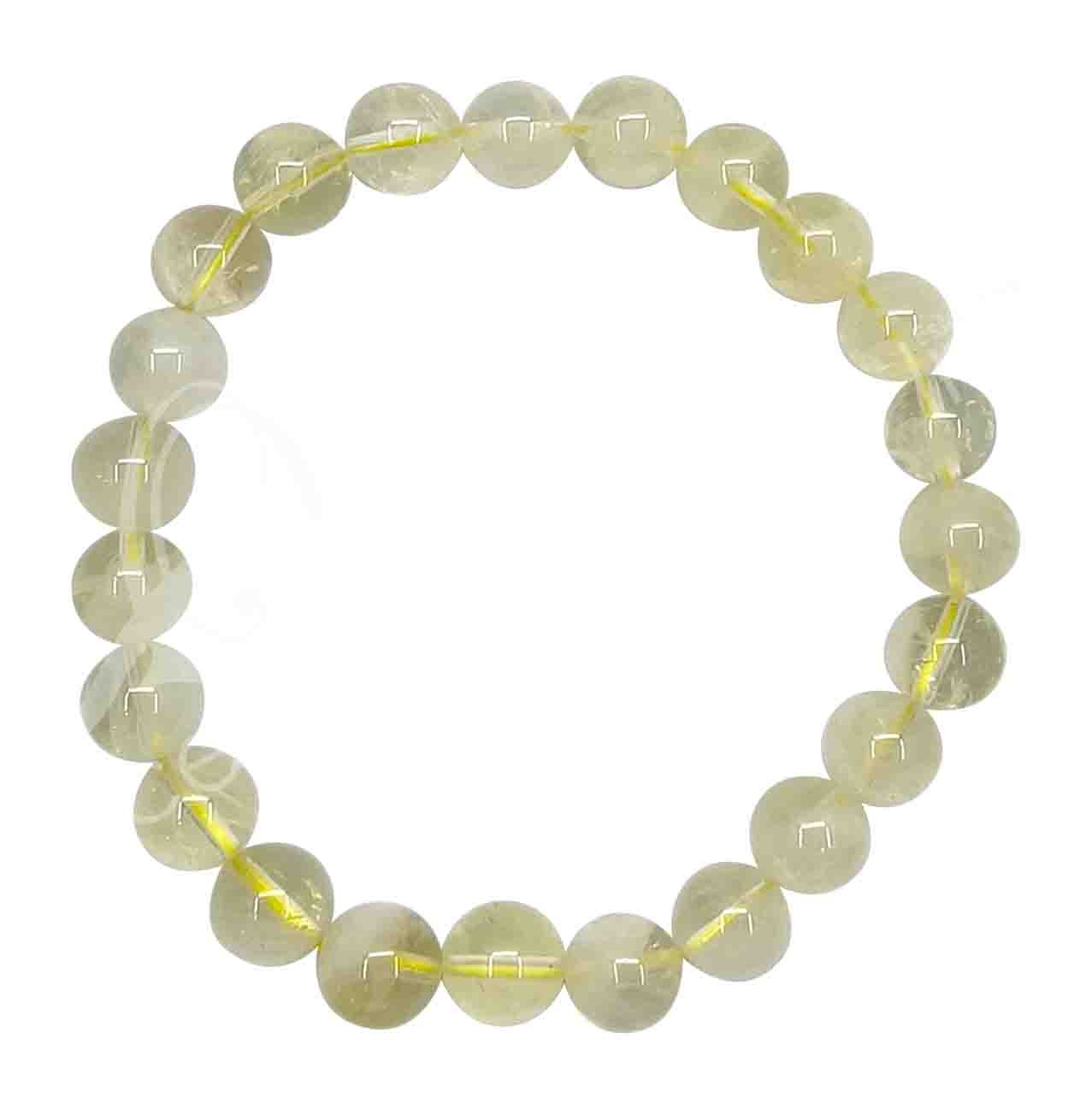 7-8mm Lemon Quartz Beaded Bracelet