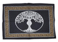 Tree Goddess Cloth 13x19" Gold & Silver print on Black