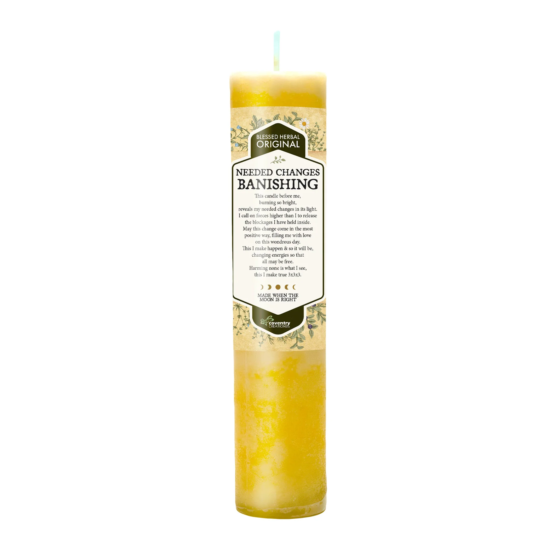 Blessed Herbal Needed Changes Banishing Candle