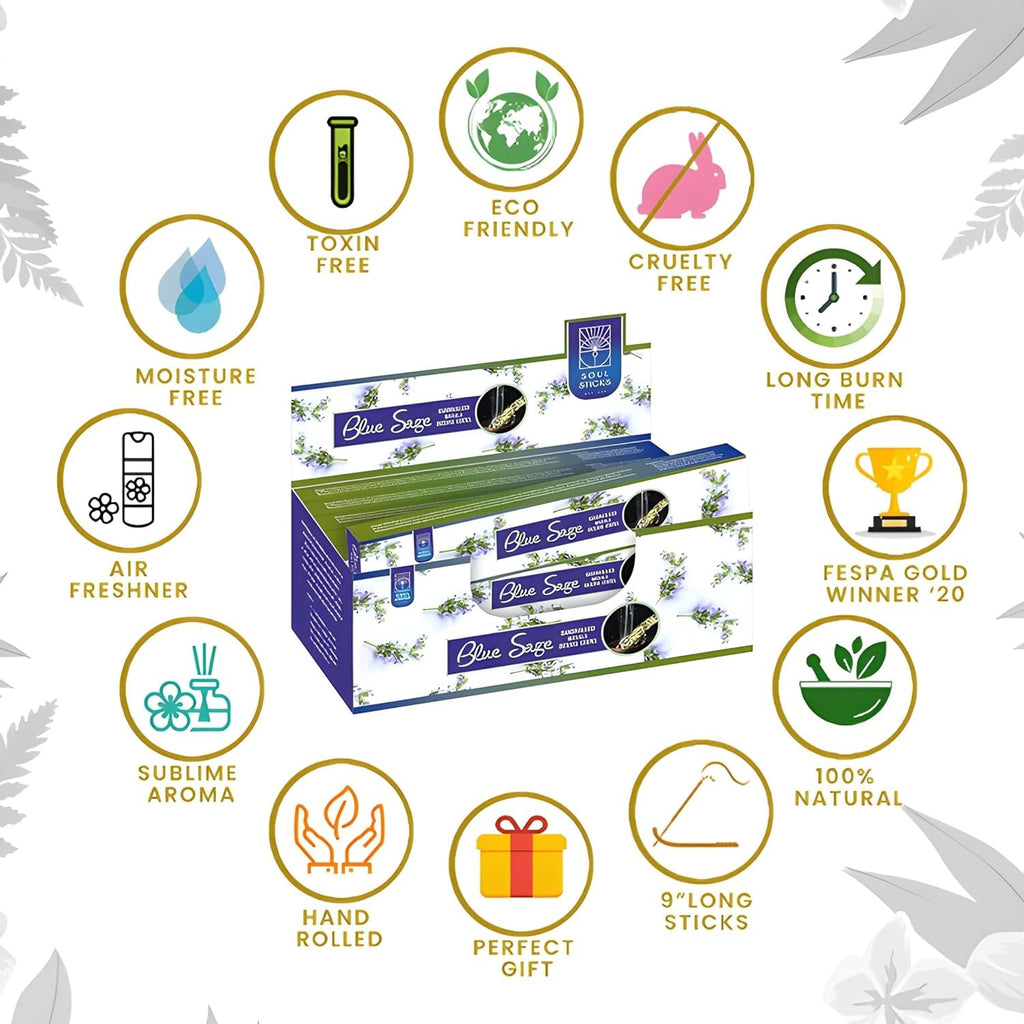 Blue Sage Natural Masala Incense Sticks