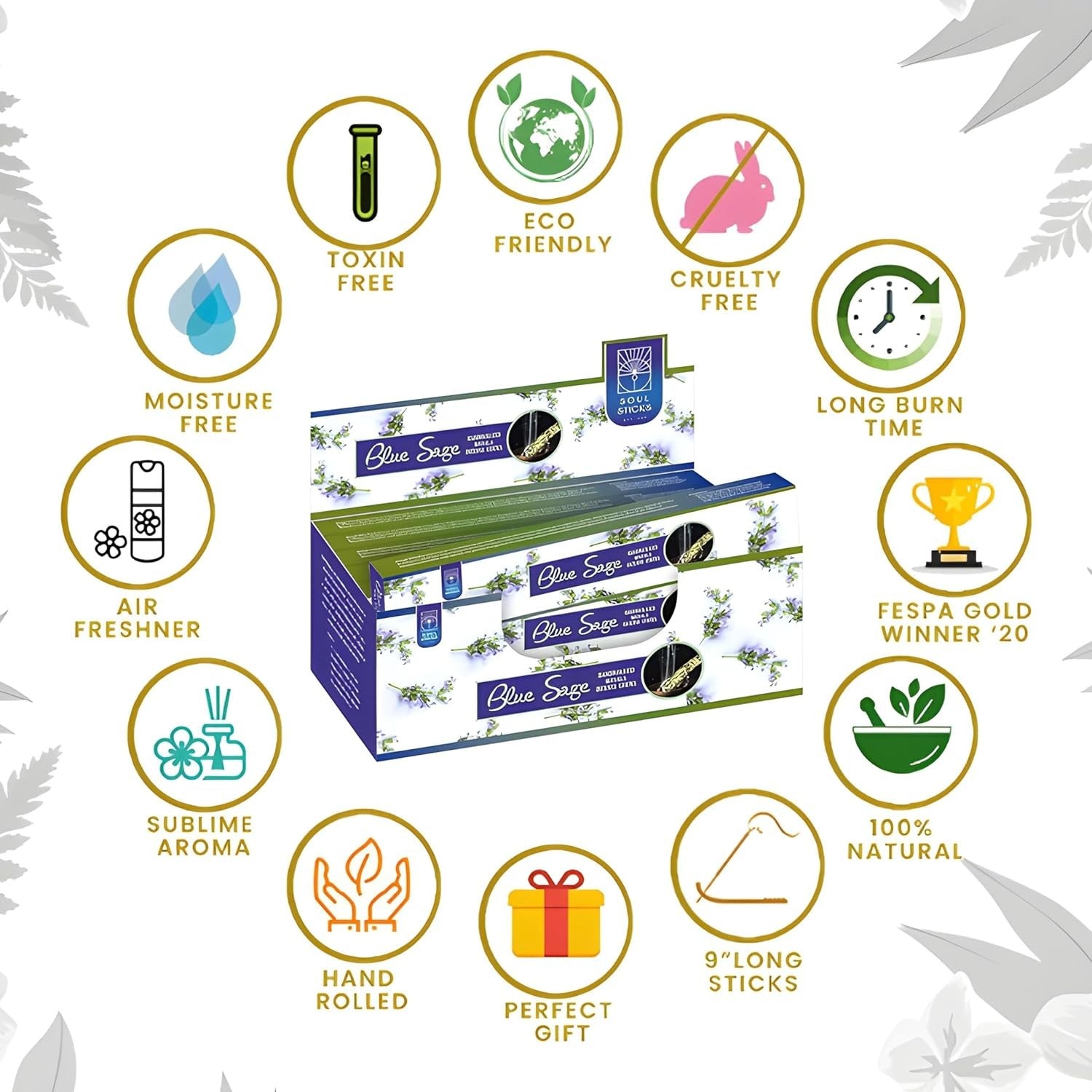 Blue Sage Natural Masala Incense Sticks