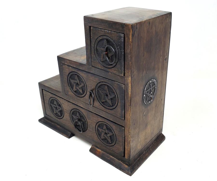 Pentagram 3 Step Chest 9" x 9"