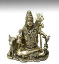 Lord Shiva Large Statue 6" Solid Brass