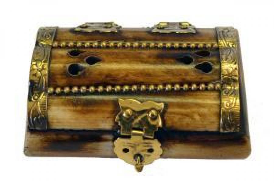 Carved Bone Box 2" x 3"