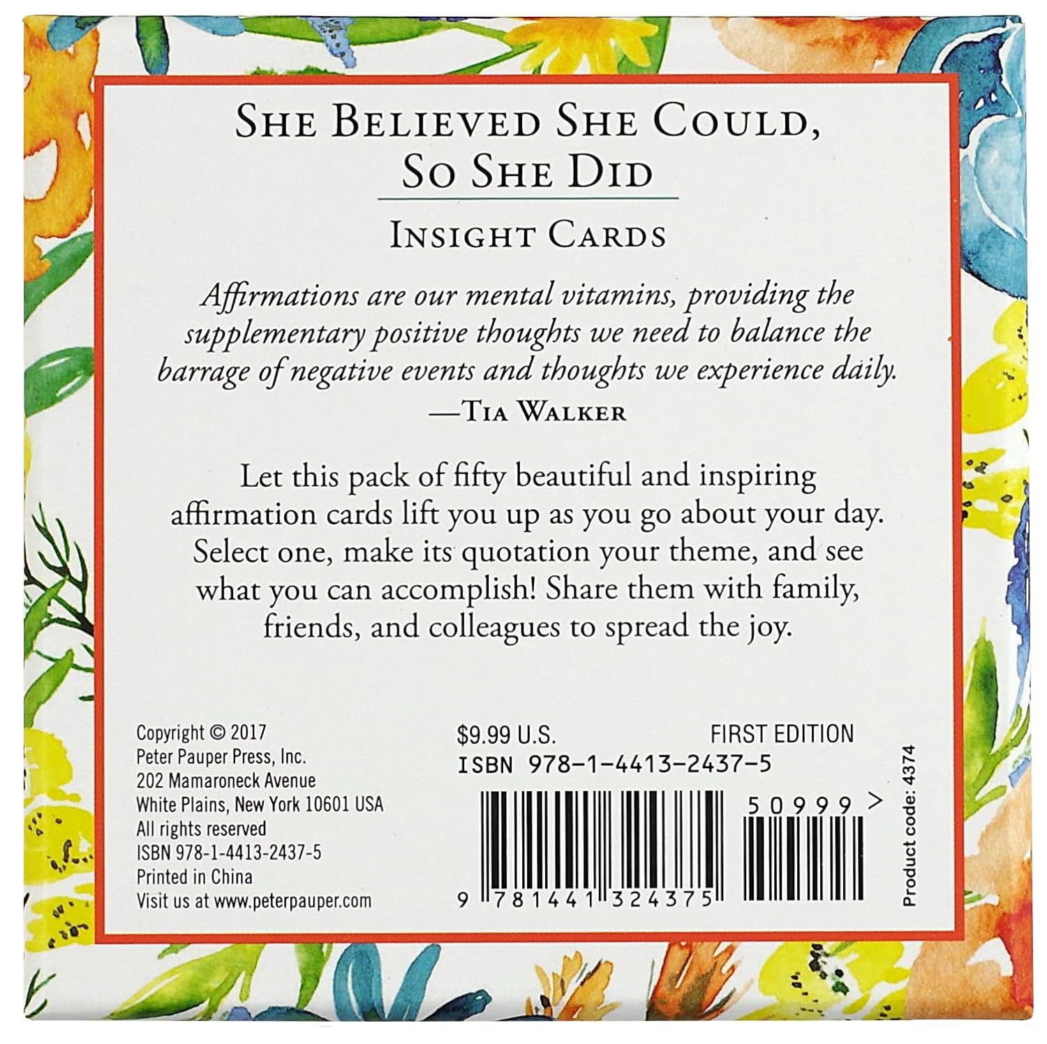 She Believed She Could, So She Did Insight Cards (Deck of 50 Empowering Inspirational Cards)