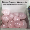 Tumbled Quartz Rose Hearts