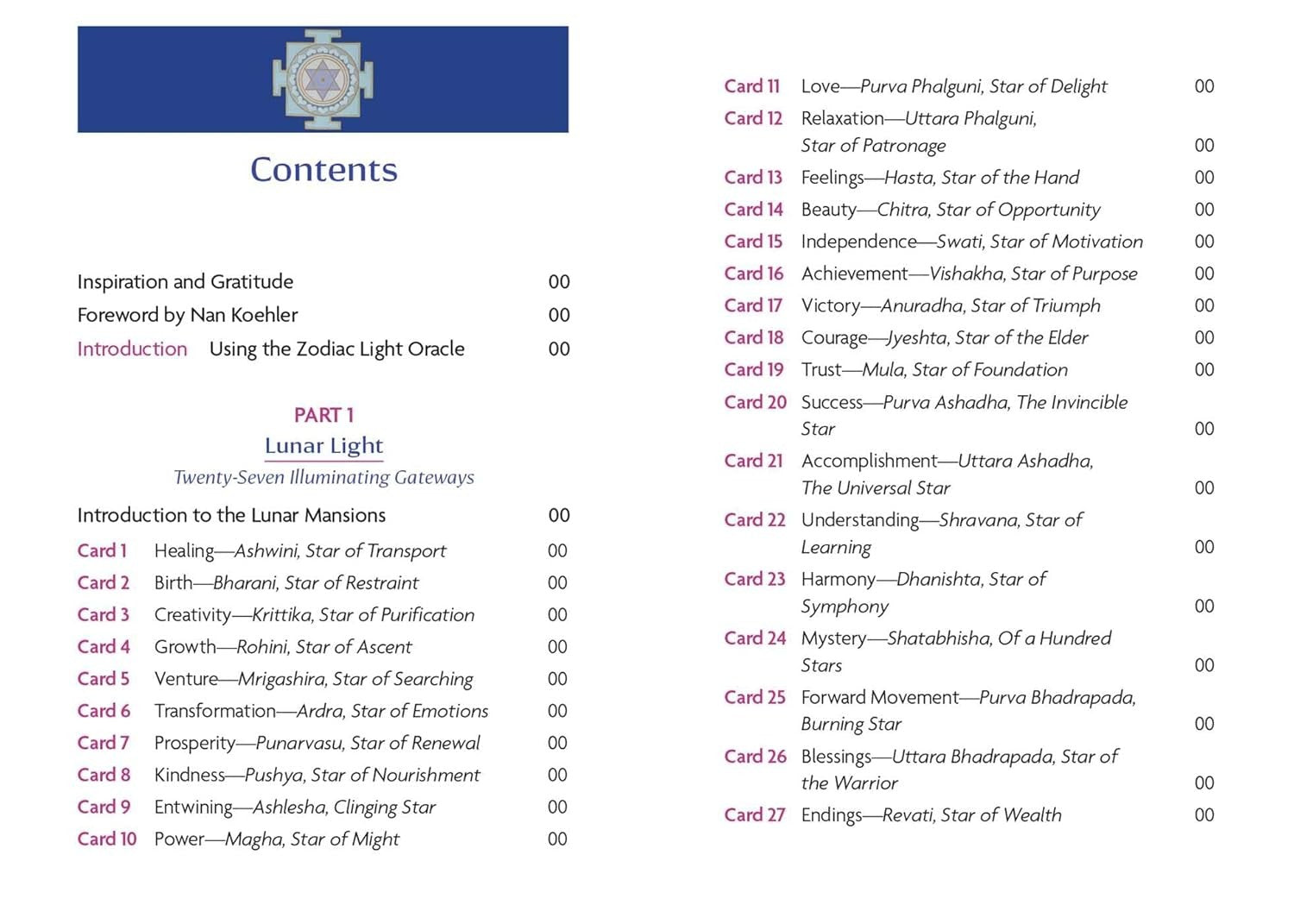 The Zodiac Light Oracle: Nakshatras, Sun Signs, and Planets