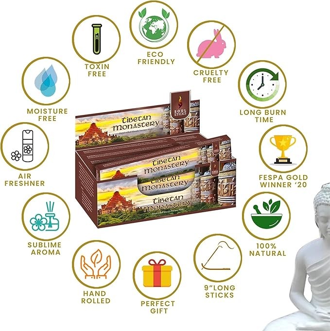 Tibetan Monastery Natural Masala Incense Sticks