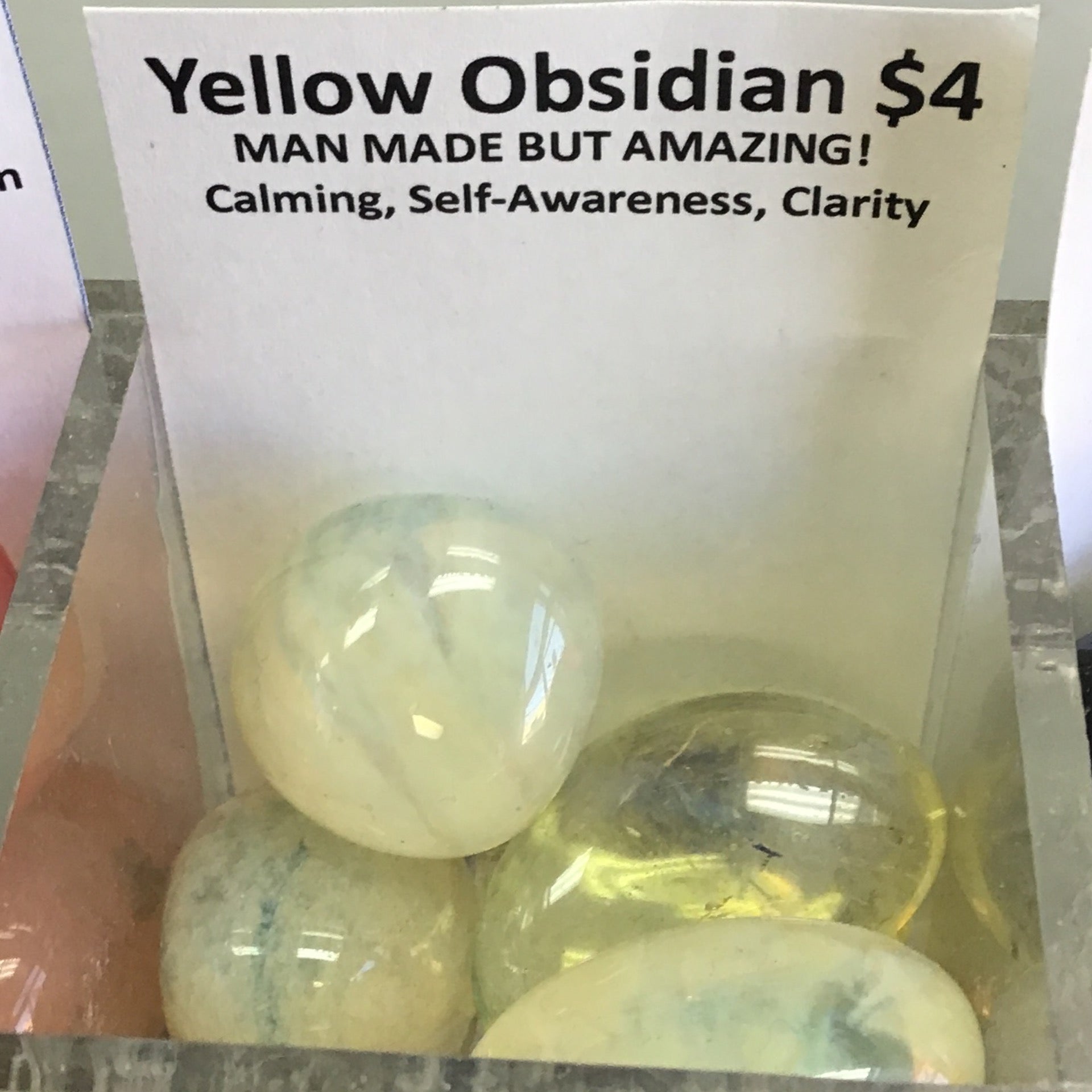 Tumbled Obsidian Yellow