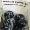 Tumbled Obsidian Snowflake