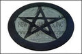 Pentagram Carved Soapstone Altar Tile 6"