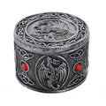 Medieval Fantasy Dragon with Red Ornamental Decorative Crystal Trinket Box