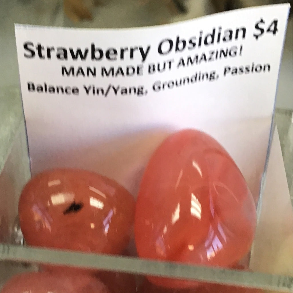 Tumbled Strawberry Obsidian