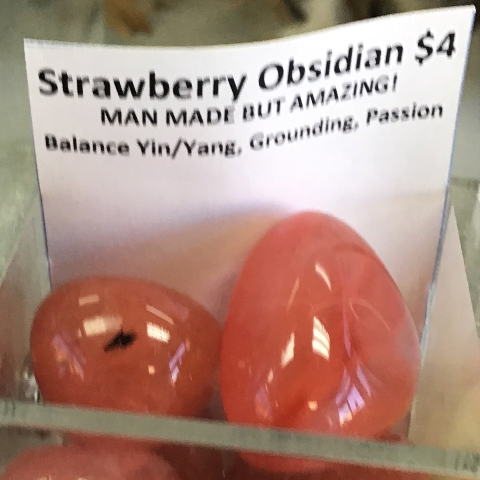 Tumbled Strawberry Obsidian