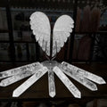 Quartz Angel Wings on Stand