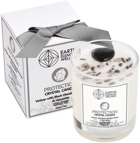 Protection Crystal Candle