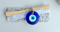 White Sage, Selenite, Palo Santo & Evil Eye Charm Smudge Stick Bundle 4"
