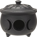 Triple Moon Cauldron Pot Figurine, 4.53-Inch Height, Resin, Black, Home DeÌcor, Tabletop DeÌcor