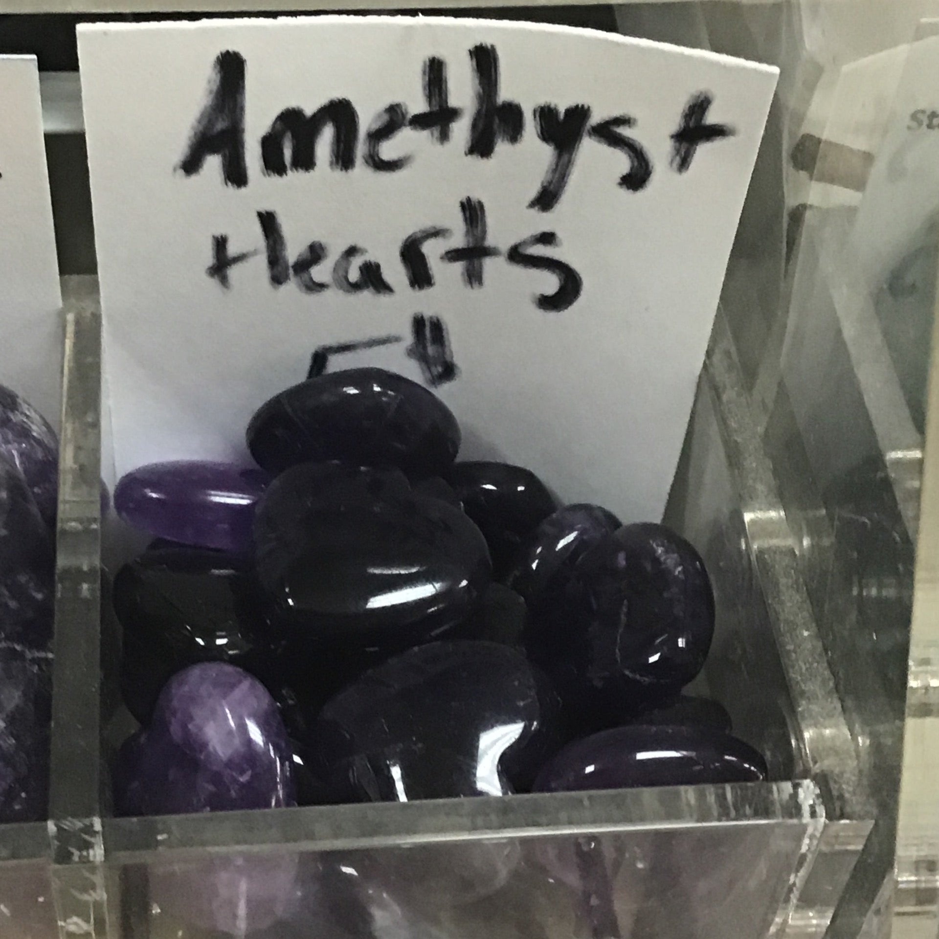 Tumbled Amethyst Hearts