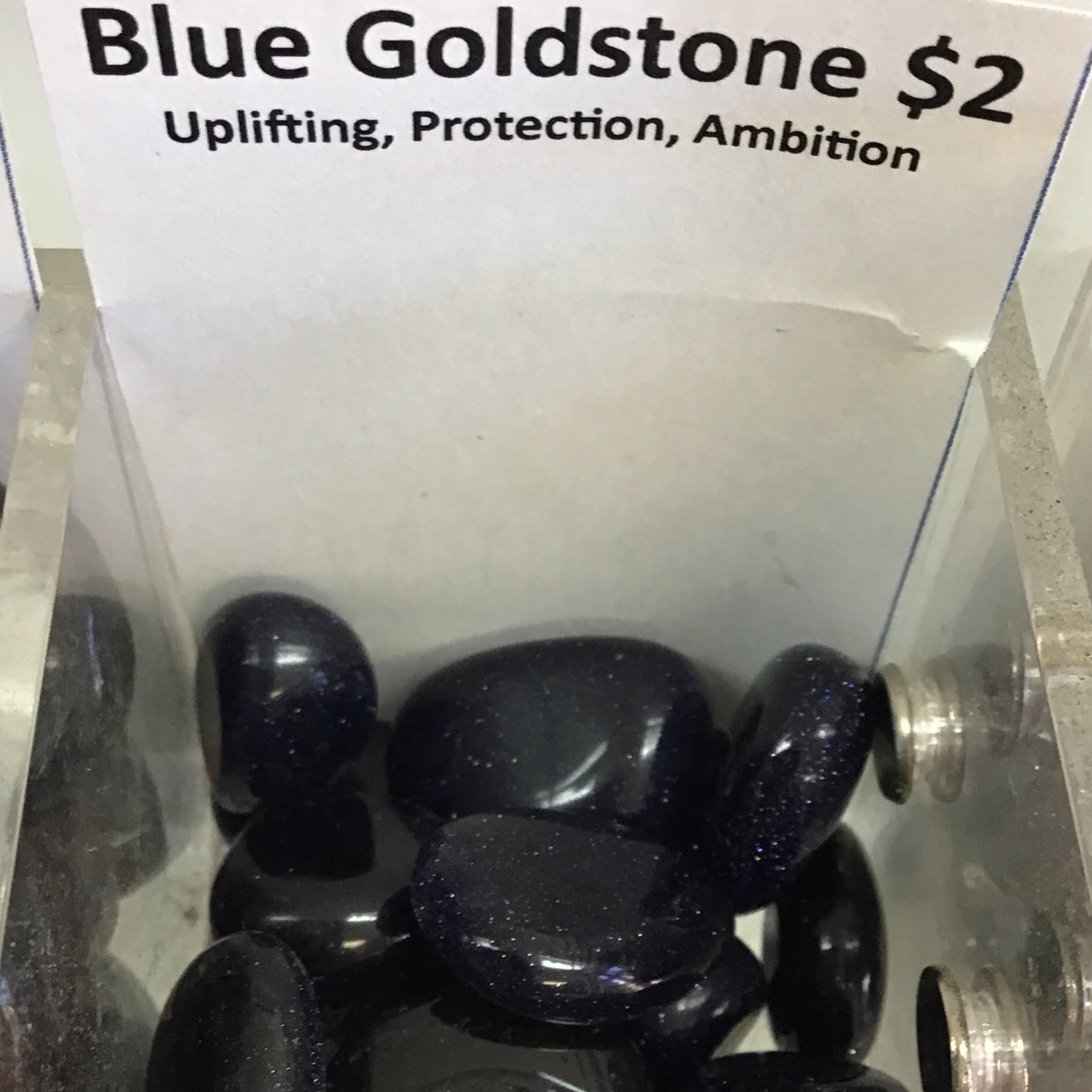 Tumbled Goldstone Blue