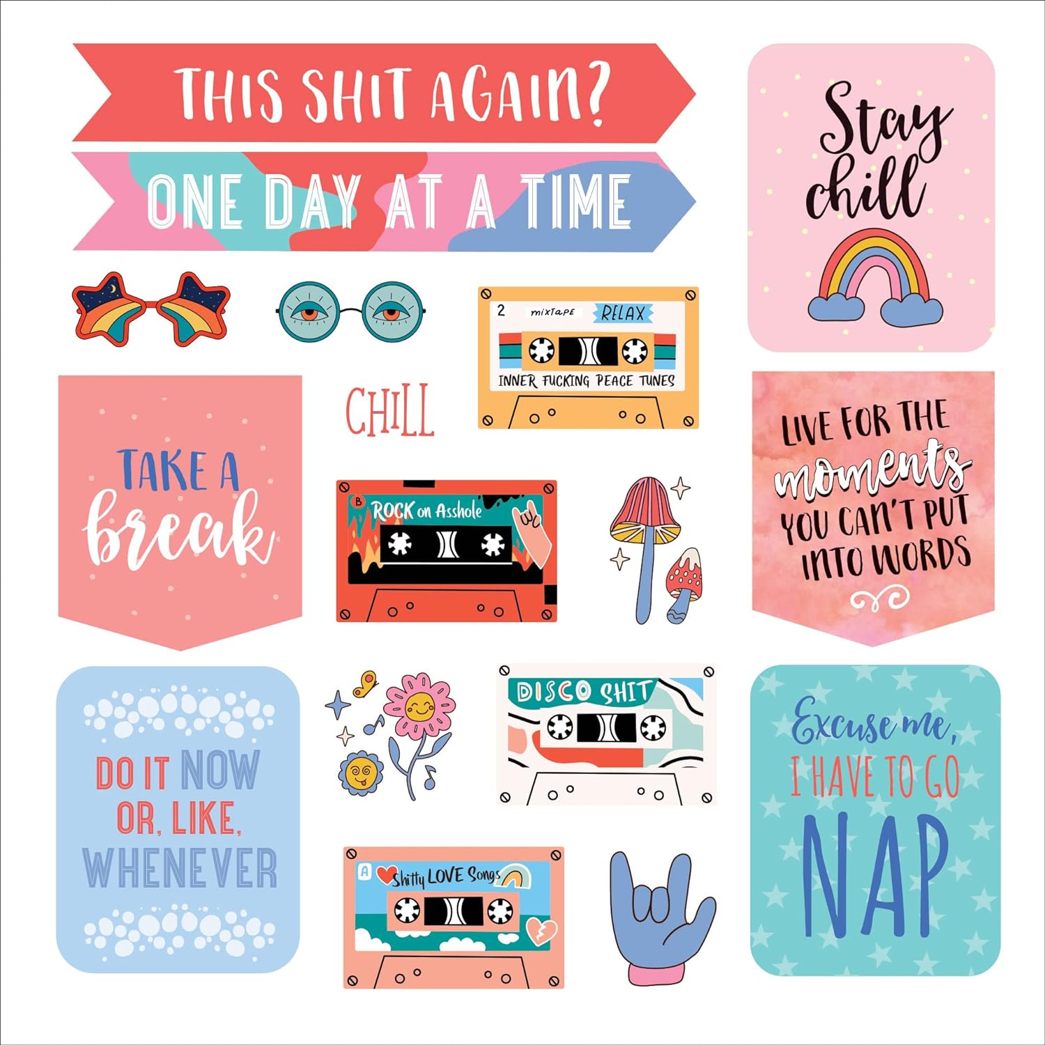 Inner F*cking Peace Sticker Book: A Sticker Book to Let Sh*t Go and Shine