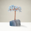 Aquamarine Gemstone Tree of Life with Fluorite Base