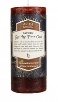 Astro Magic Saturn Get the F*** Out Candle