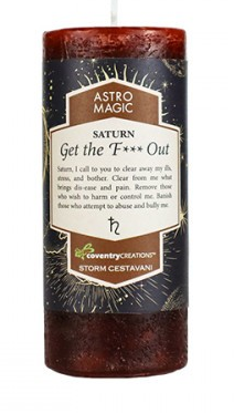 Astro Magic Saturn Get the F*** Out Candle