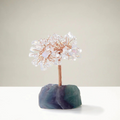 Opalite and Quartz Gemstone Tree of Life with Fluorite Base