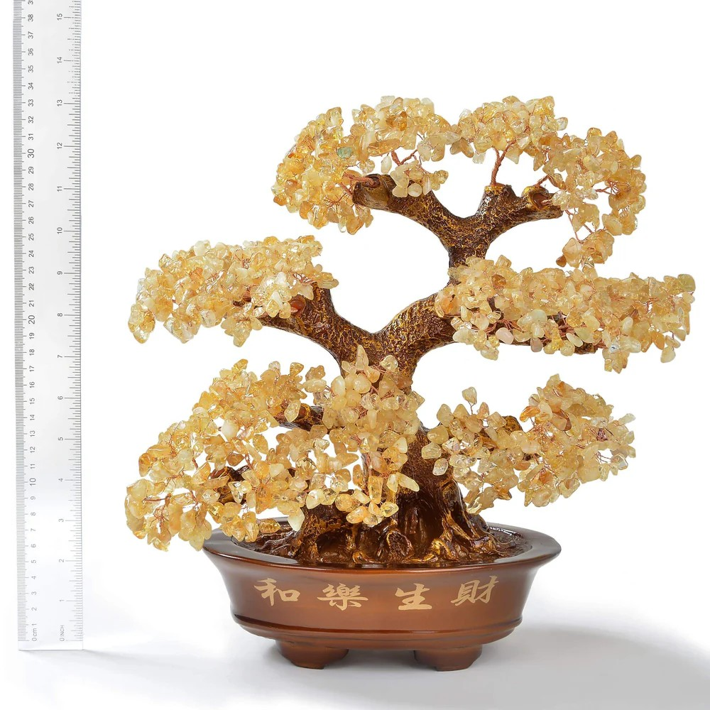 Citrine Bonsai Tree of Life with 1,251 Natural Gemstones