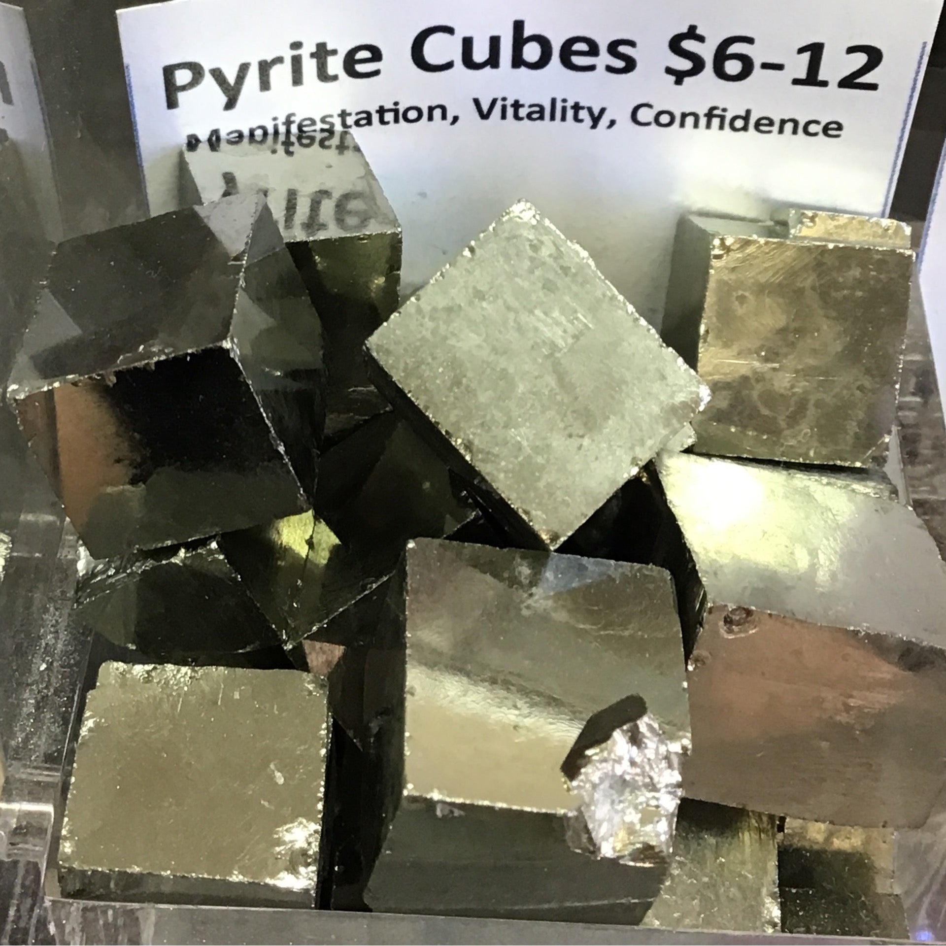 Tumbled Pyrite cubes