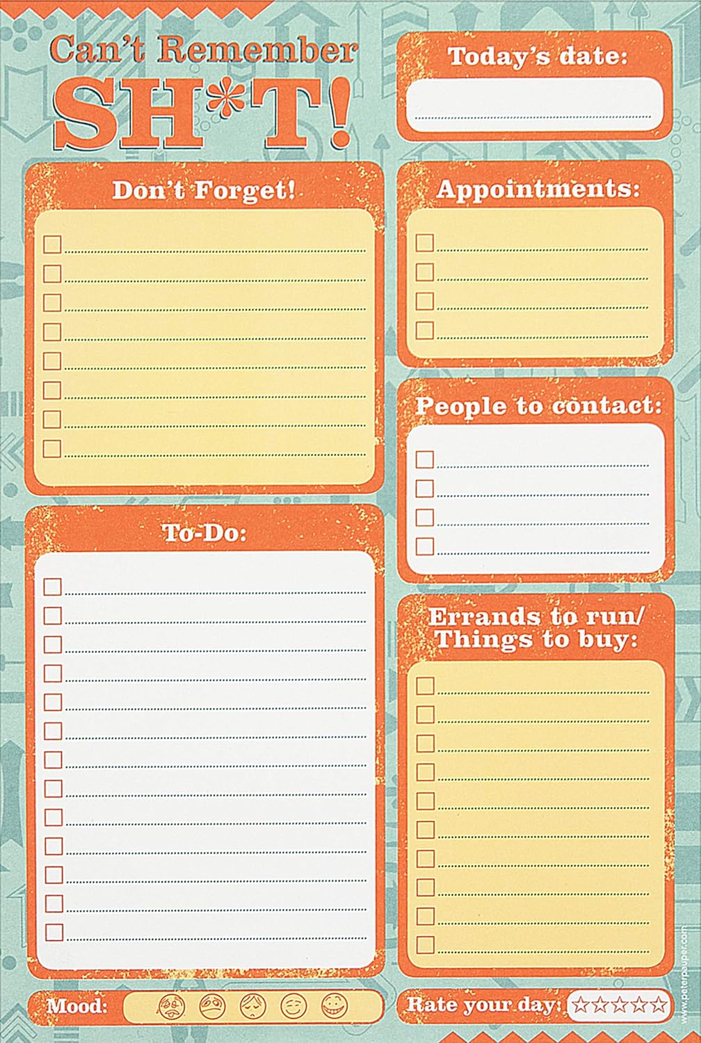 Can't Remember Sh*t Daily Planner & Note Pad (60 sheets)