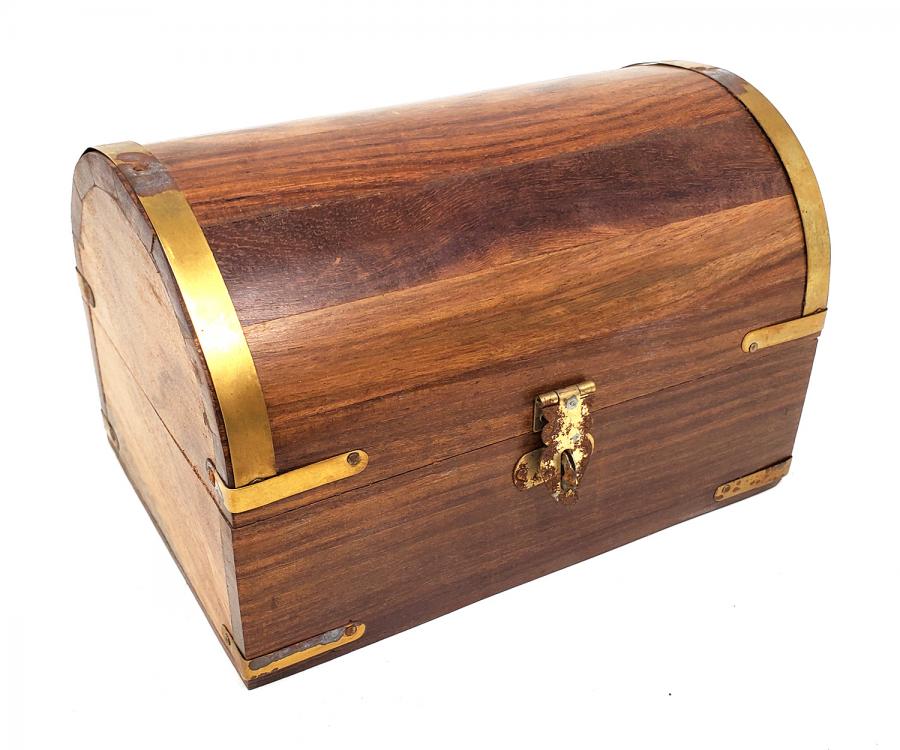 Wooden Chest Rustic Finish 4"x6"x3.75"