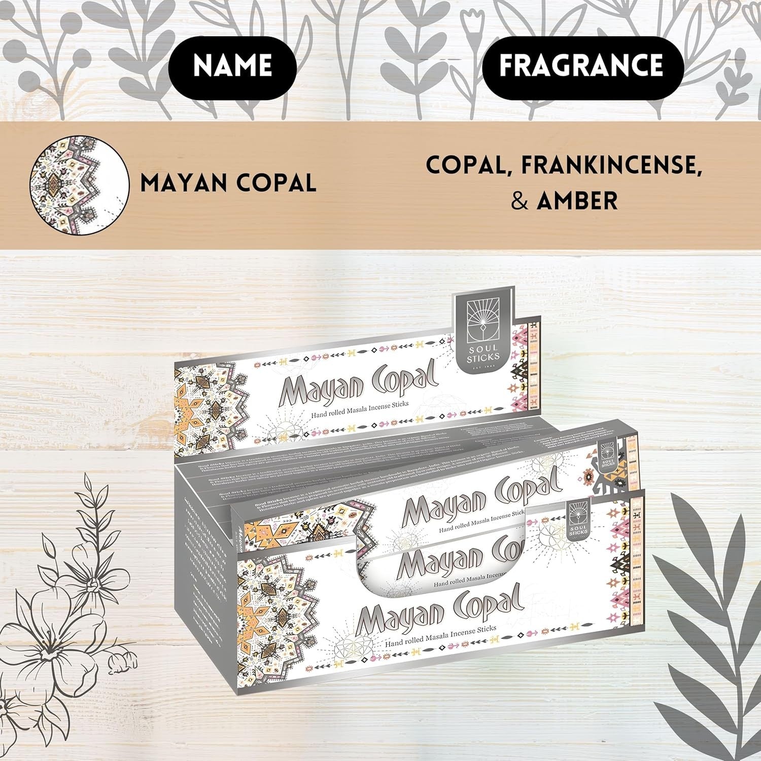 Mayan Copal Natural Masala Incense Sticks