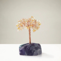 Citrine Gemstone Tree of Life with Fluorite Base