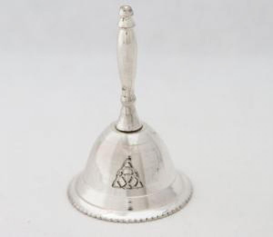 Altar Bell Triquetra Silver Plated 3"