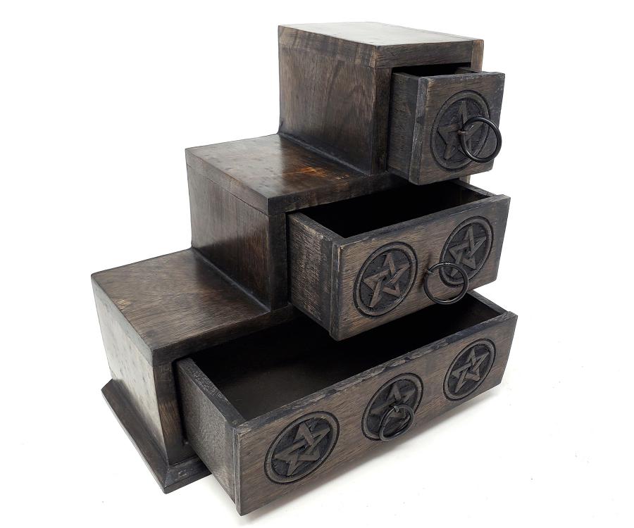 Pentagram 3 Step Chest 9" x 9"