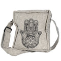 Hamsa Cross Body Canvas Bag