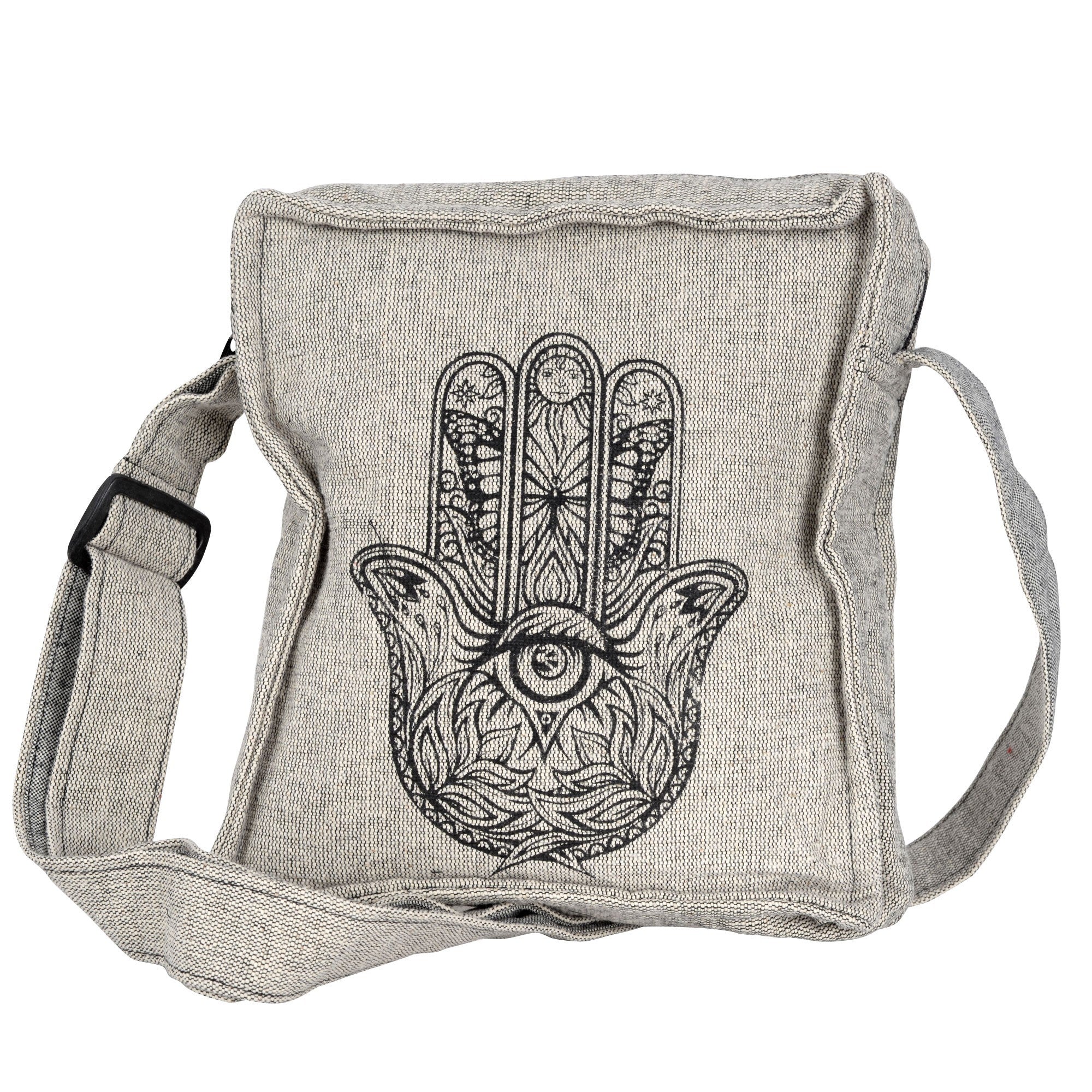 Hamsa Cross Body Canvas Bag