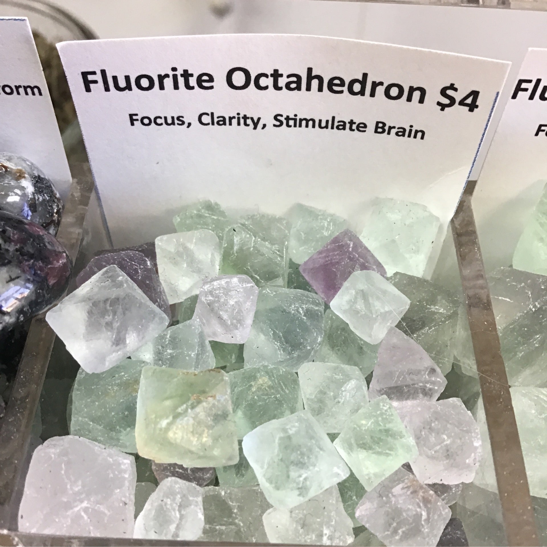 Tumbled Fluorite octahedron small