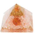 Rose Quartz Orgonite Crystal Pyramid - Universal Love
