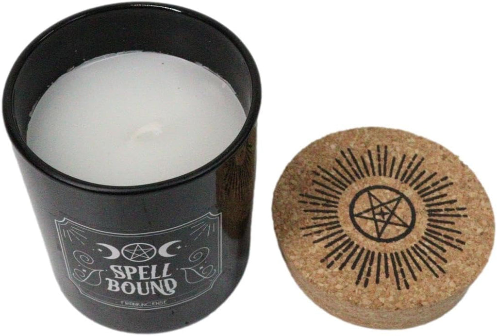 Wicca Mystic Midnight Ritual Scented Pillar Candle with Cork Lid Witchcraft New Age Apothecary Celestial Home Fragrance Aromatherapy (Spell Bound Triple Moon Frankincense)
