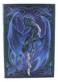 Dragon Storm Blade Drake Embossed Hard Cover Journal - Ruth Thompson Fantasy Dragon Semi Iridescent Journal
