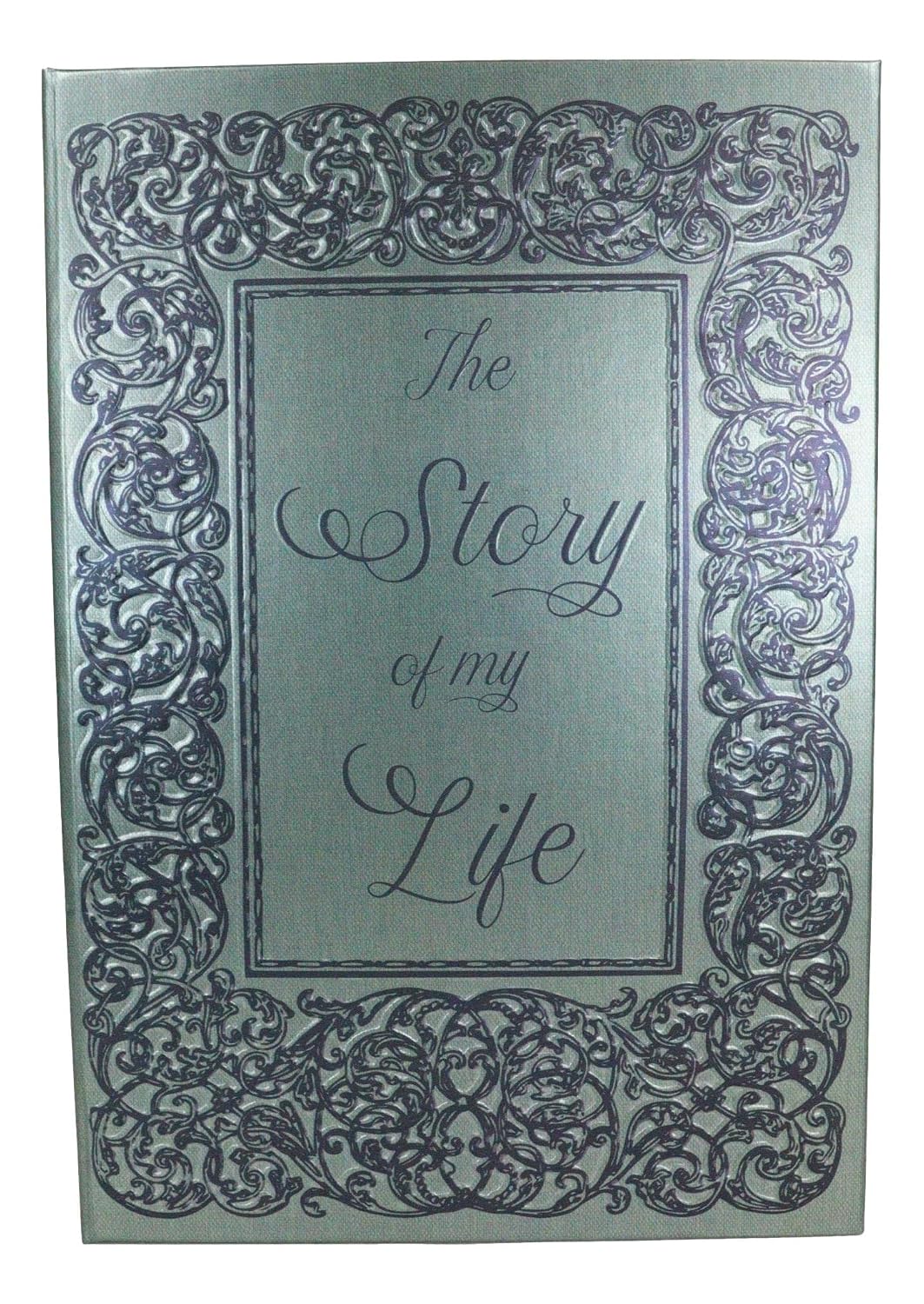 Story Of My Life Gothic Rococo Floral Scroll Art Design Embossed Hard Cover Journal