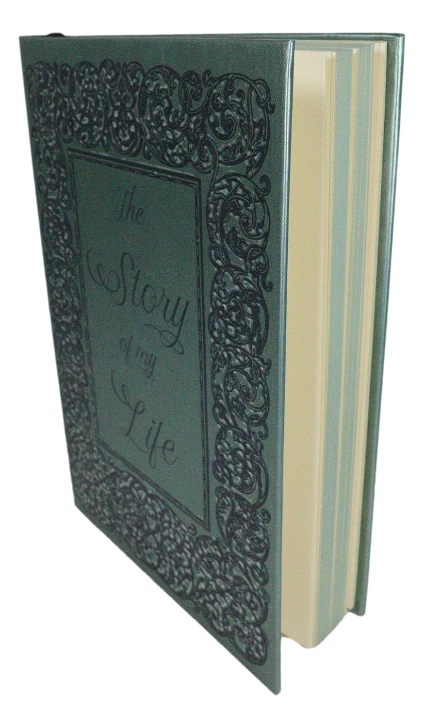 Story Of My Life Gothic Rococo Floral Scroll Art Design Embossed Hard Cover Journal