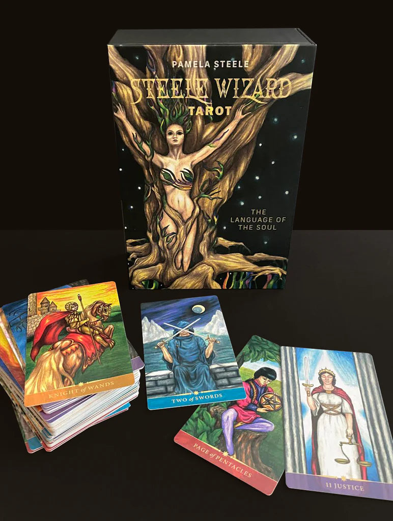 Steele Wizard Tarot : The Language of the Soul (Tarot Kit Box Set with 88 Cards and Guide Book) By Pamela Steele